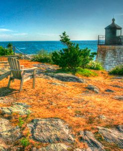 Adirondack Chairs And Lighthouse