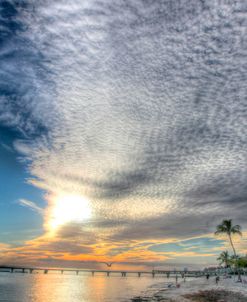 Key West Pier Sunset Vertical