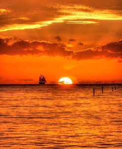 Old Pier Sunset Vertical