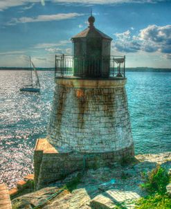 RI Lighthouse And Sloop