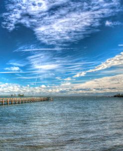 Water Sky One And Half Piers