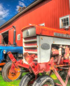 Tractors and Barn