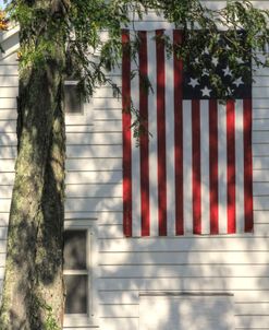 Farmhouse And Flag