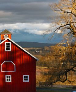 Red Barn Stormy Sky