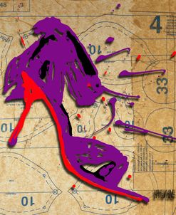 Purple Bow Heel