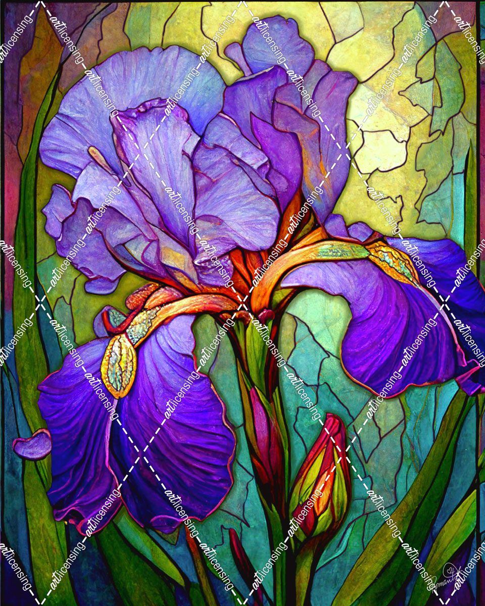 Nettie’s Garden – Purple Iris 1
