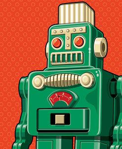 Vintage Green Robot