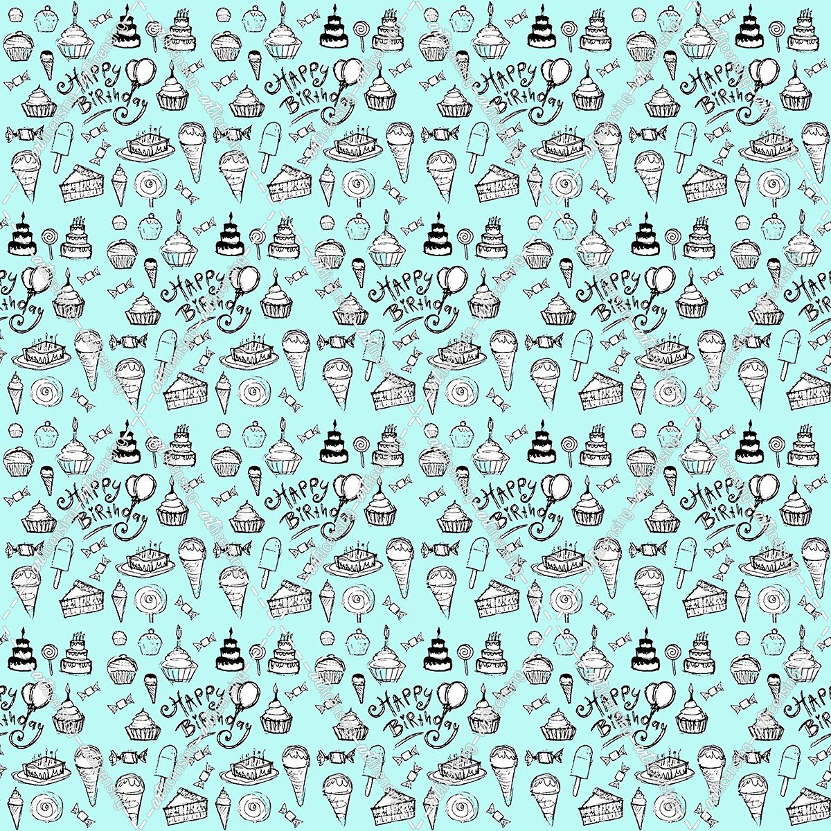 Birthday Party Blue_Repeat Pattern