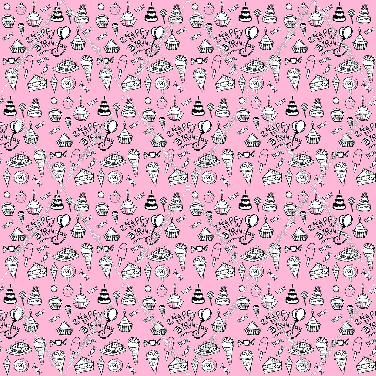 Birthday Party Pink_Repeat Pattern