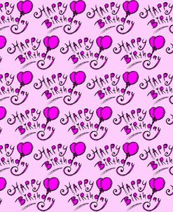 Happy Birthday Balloons_Repeat Pattern Pink
