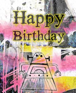 Robot Girl Happy Birthday