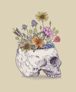 Half Skull Flowers