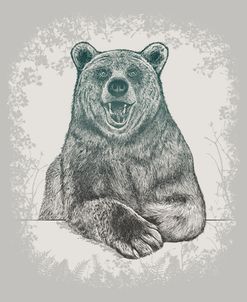 Laughing Bear Etching