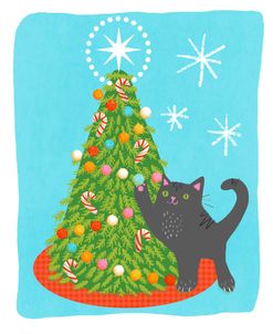 Xmas Cat and Tree