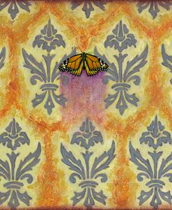 Monarch on Wall Paper