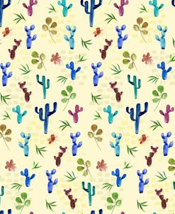 Watercolour Cactus Repeat Pattern
