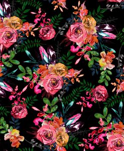 Country Garden Bloom_ Floral Bloom Black