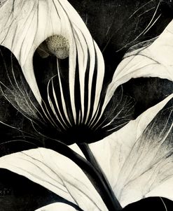 B006 Flowers Black White