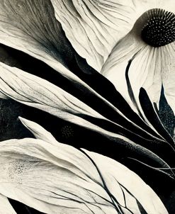 B007 Flowers Black White