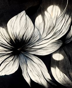 B001 Flowers Black White