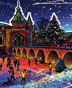 C003 Colorful Cityview Dutch City Of Hoorn Christmas