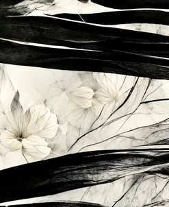 B017 Flowers Black White