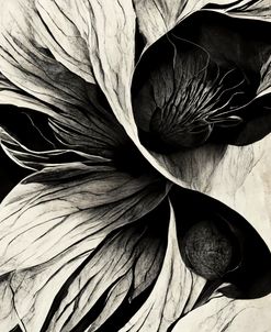 B020 Flowers Black White