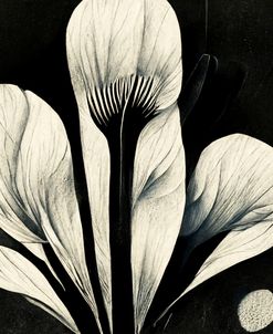 B013 Flowers Black White