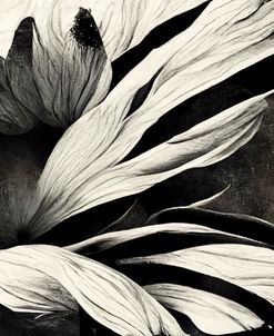 B035 Flowers Black White