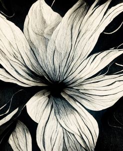 B032 Flowers Black White