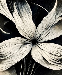 B036 Flowers Black White