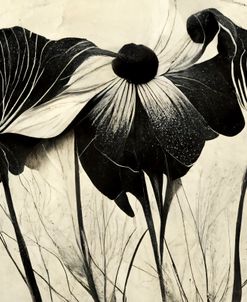 B066 Flowers Black White