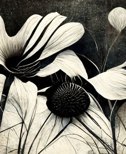 B063 Flowers Black White