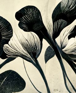 B071 Flowers Black White
