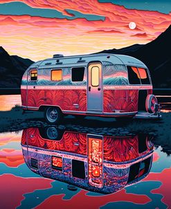 Silkscreen Camper On The Lake 8