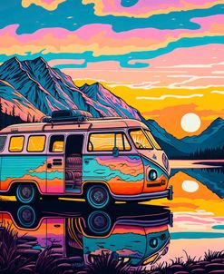 Silkscreen Camper On The Lake 10