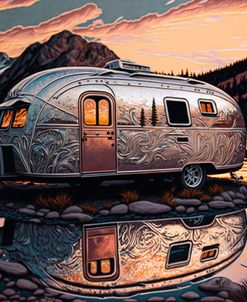 Silkscreen Camper On The Lake 6