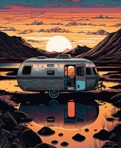 Silkscreen Camper On The Lake 13