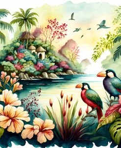 Tropical Watercolor Paradise 2