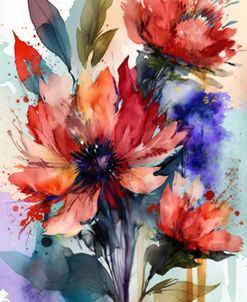 Watercolor Expressive Flowers 17
