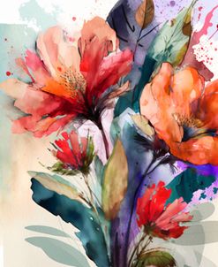 Watercolor Expressive Flowers 16