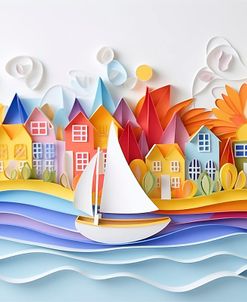 Paper Art Coastal Scene8