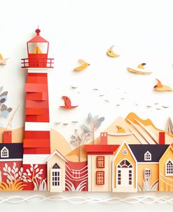 Paper Art Coastal Scene12