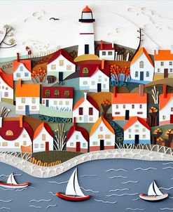 Paper Art Coastal Scene20