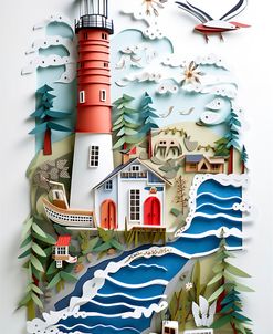 Paper Art Coastal Scene21