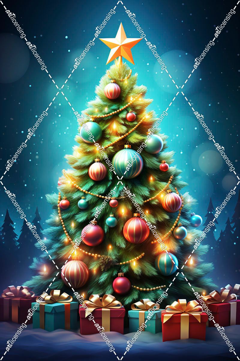 Colorful Christmas Tree 1