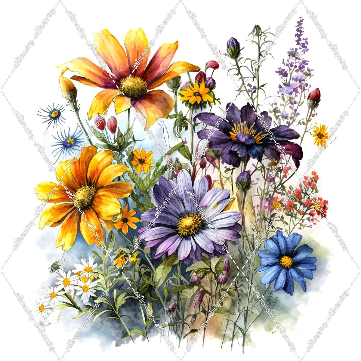 Watercolor Wildflowers 12