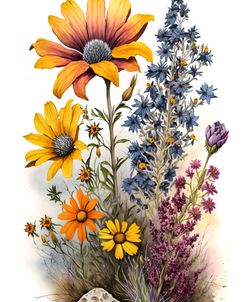 Watercolor Wildflowers 23