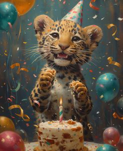 Birthday Celebration Leopard
