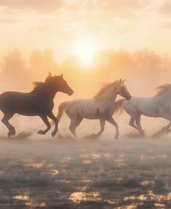 Horses In The Mist 1